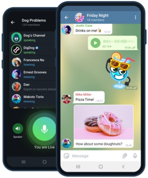 واجهة Telegram على هاتف أندرويد بتصميم Material 3